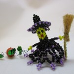 ハロウィンの魔女,ミニチュアのビーズ人形の作り方