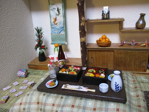 ドールハウスの日本の和室の作り方ｐａｒｔ２ 正月編 めぐらいふ